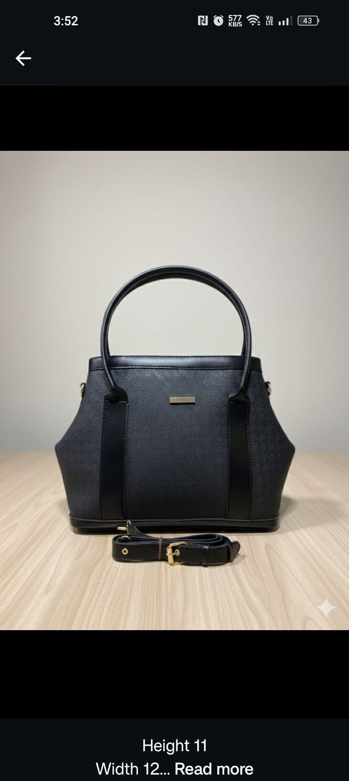 Kite Structured Flared Executive Tote Bag —   handbag by HandbagsAvenue